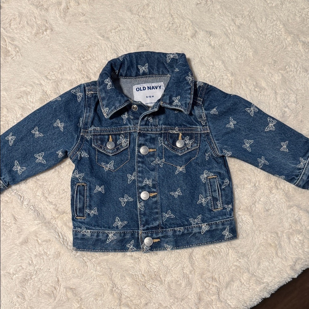 Old Navy Kids Denim Jacket with Butterfly Design